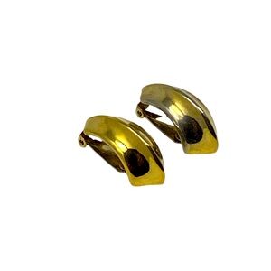 Vintage YSL clip on earrings gold plated